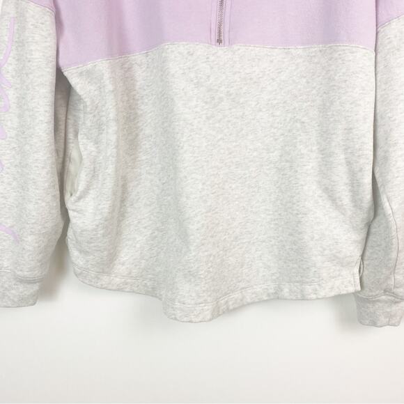 Victorias Secret Varsity Half Zip Pullover Lilac Gray Size XS - Picture 5 of 14
